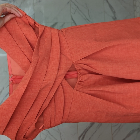 Orange cutout romper - Picture 2 of 4